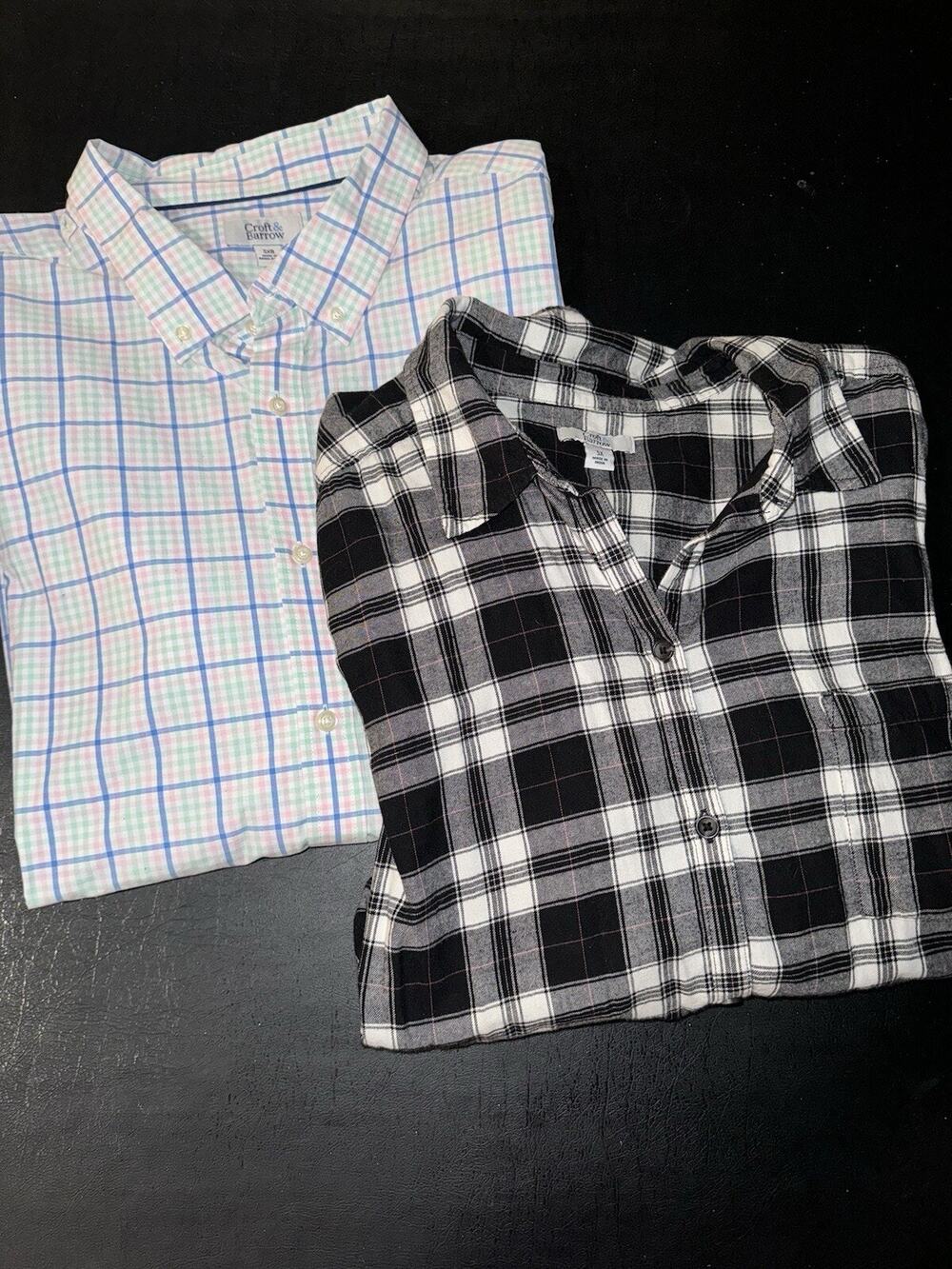 Croft and Barrow Plaid Flannel Button Down Shirt Men's 3XB Spring Colors +